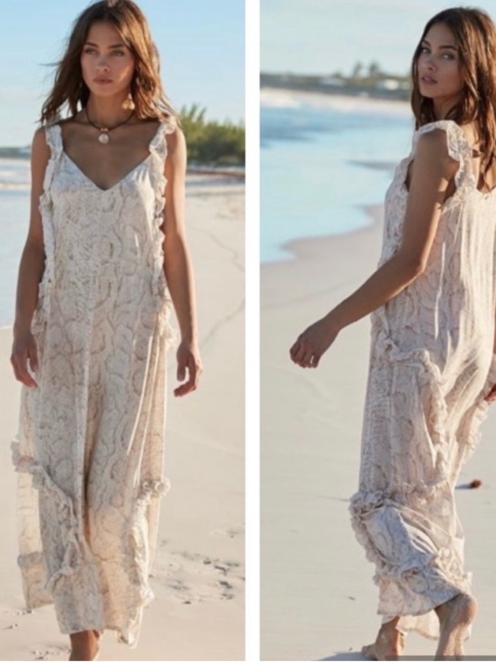 Pilyq Snake Print Maxi Dress